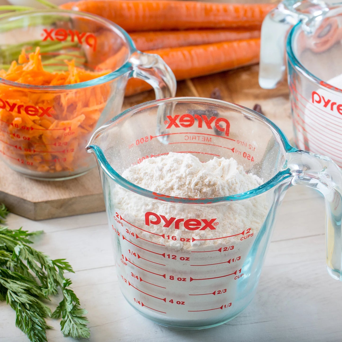 3-Piece Glass Measuring Cup Set