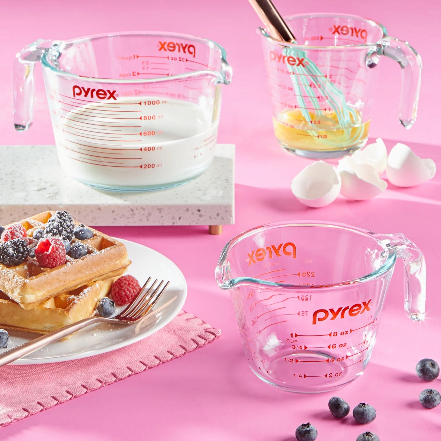 3-Piece Glass Measuring Cup Set