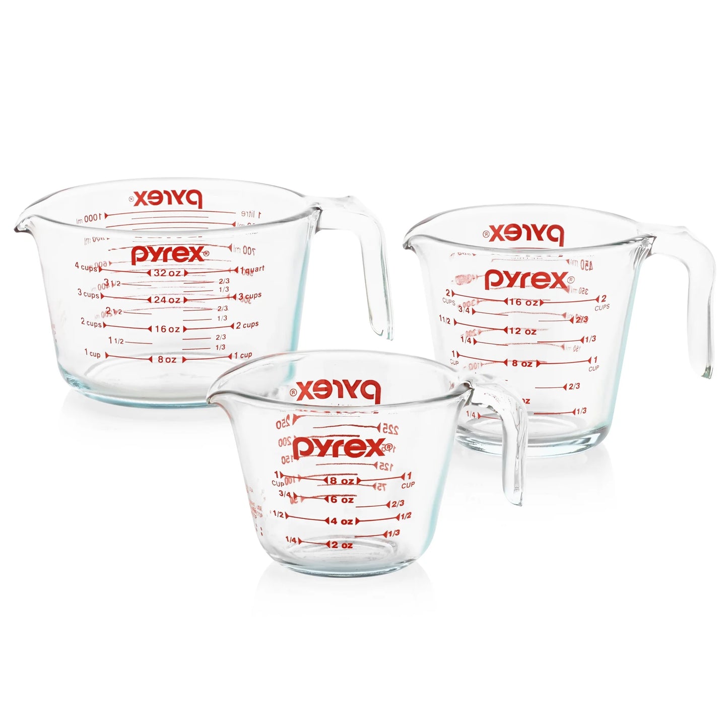3-Piece Glass Measuring Cup Set