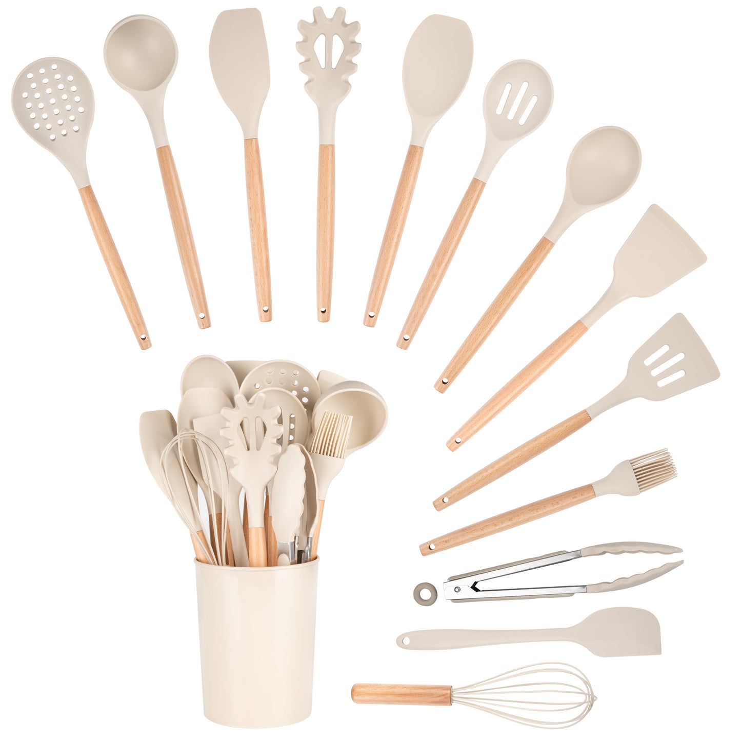 14Pcs Cooking Utensil Set with Caddy