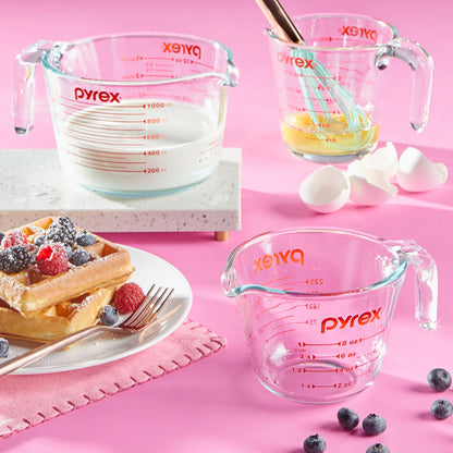3-Piece Glass Measuring Cup Set