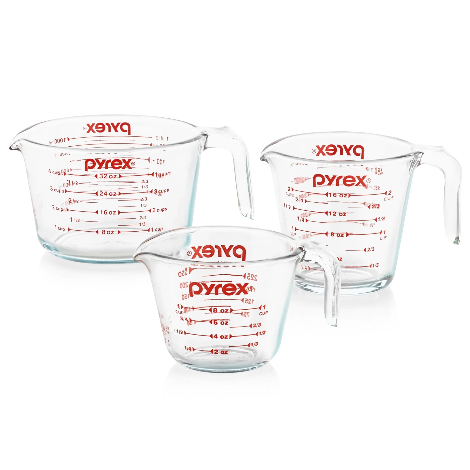 3-Piece Glass Measuring Cup Set