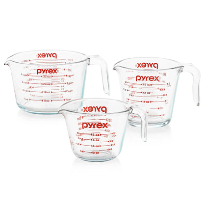 3-Piece Glass Measuring Cup Set