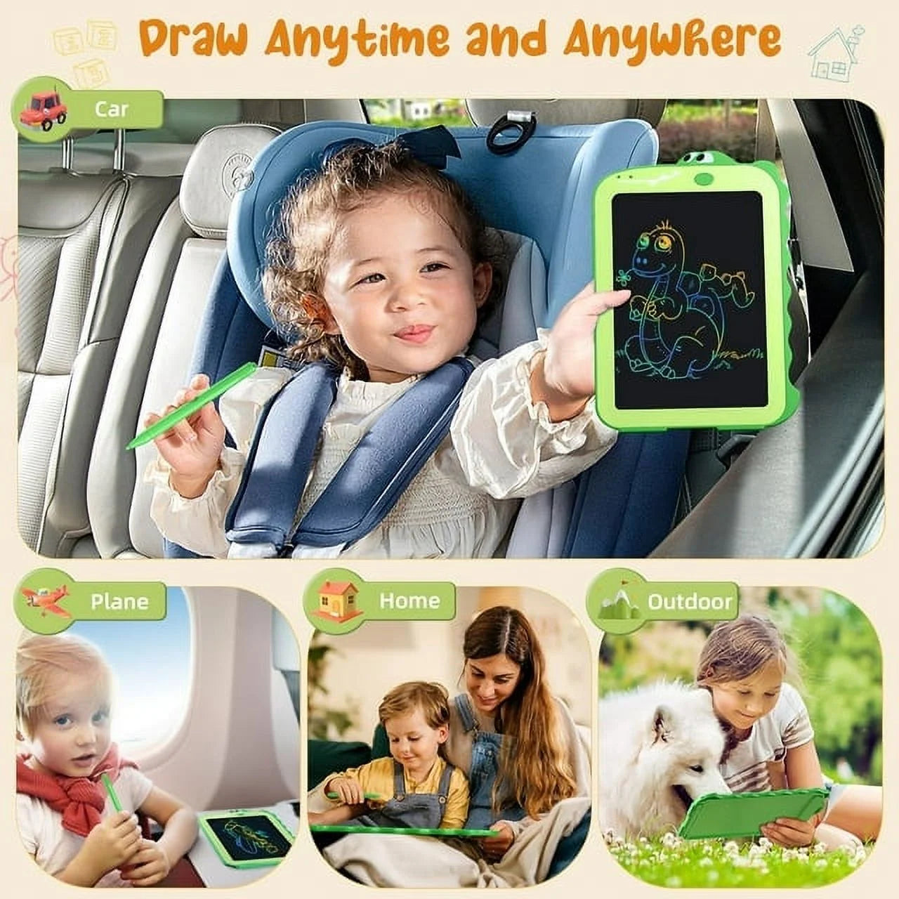 8.5-Inch LCD Writing Tablet for Kids,Colorful Drawing Pad Doodle Board,Etch a Sketch Drawing Tablet for Kids,Toddler Toys Gifts for Age 1 2 3 4 5 6 Year Old Boys Girls,Toddler Kids Learning Toys