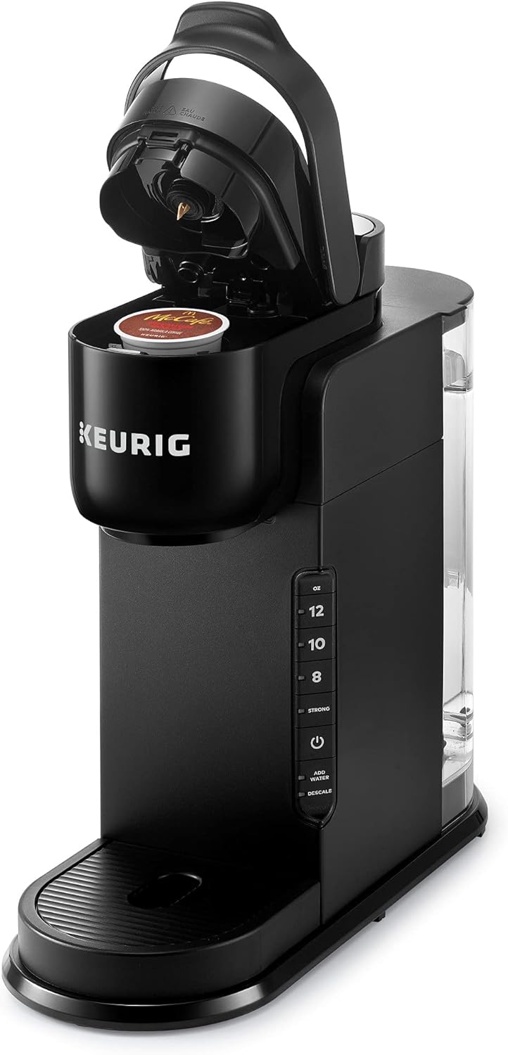 K-Express Single Serve K-Cup Pod Coffee Maker, 3 Brew Sizes, Strong Button Feature, 42Oz Removable Reservoir, Black