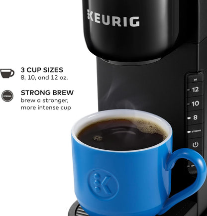 K-Express Single Serve K-Cup Pod Coffee Maker, 3 Brew Sizes, Strong Button Feature, 42Oz Removable Reservoir, Black