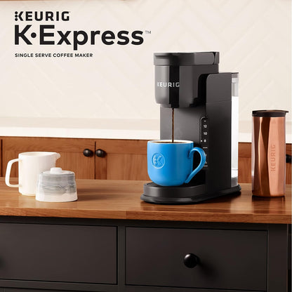 K-Express Single Serve K-Cup Pod Coffee Maker, 3 Brew Sizes, Strong Button Feature, 42Oz Removable Reservoir, Black