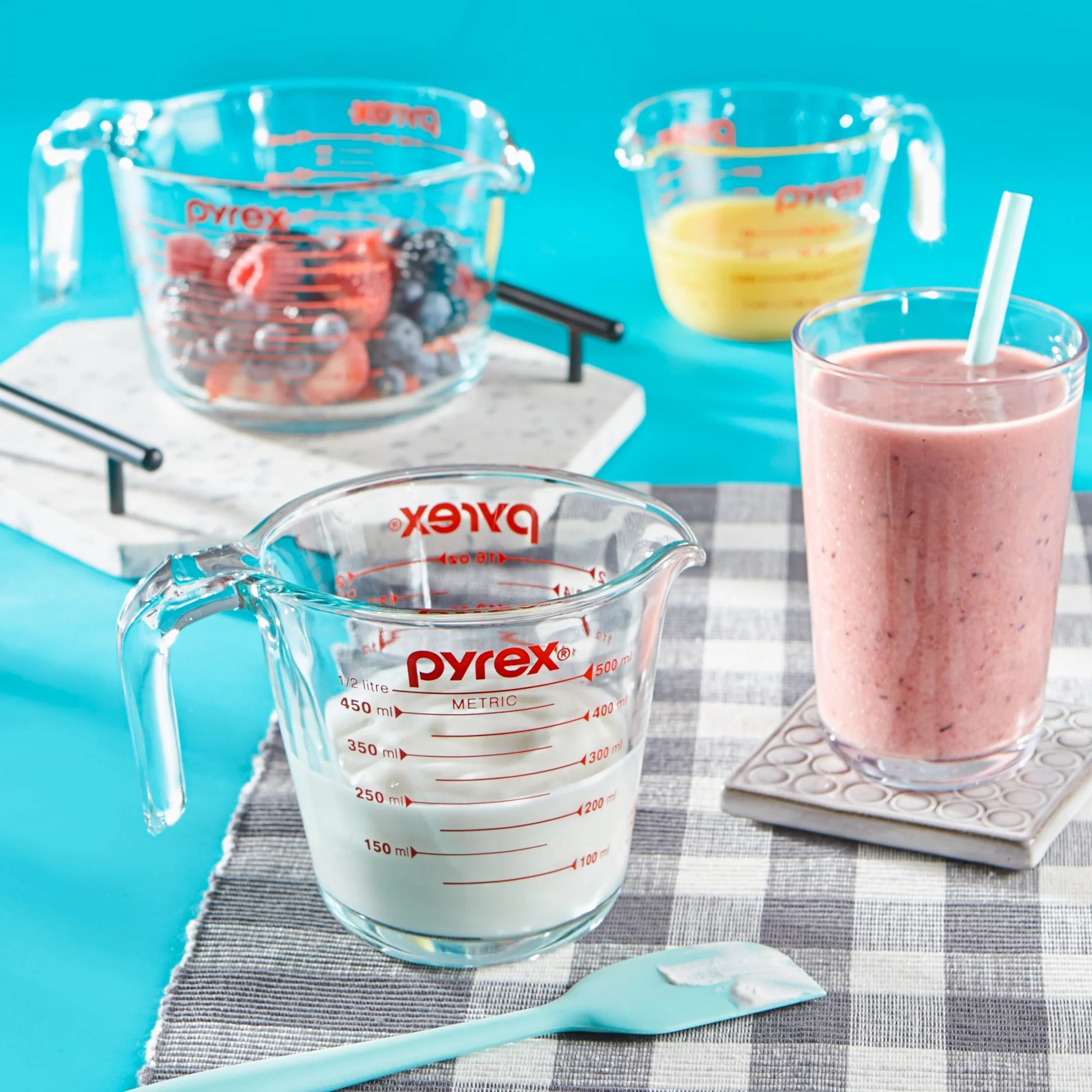 3-Piece Glass Measuring Cup Set