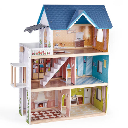 Wooden Unfurnished Dollhouse