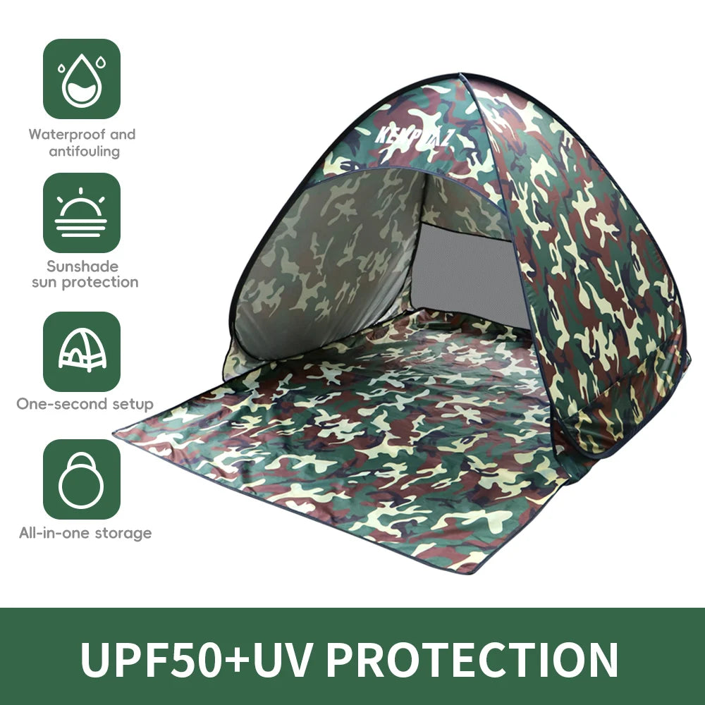 Lightweight Beach Waterproof Family Tent Outdoor Camping Picnic Kids Tents Ventilate Pop up Open Portable for Baby Sun Shade