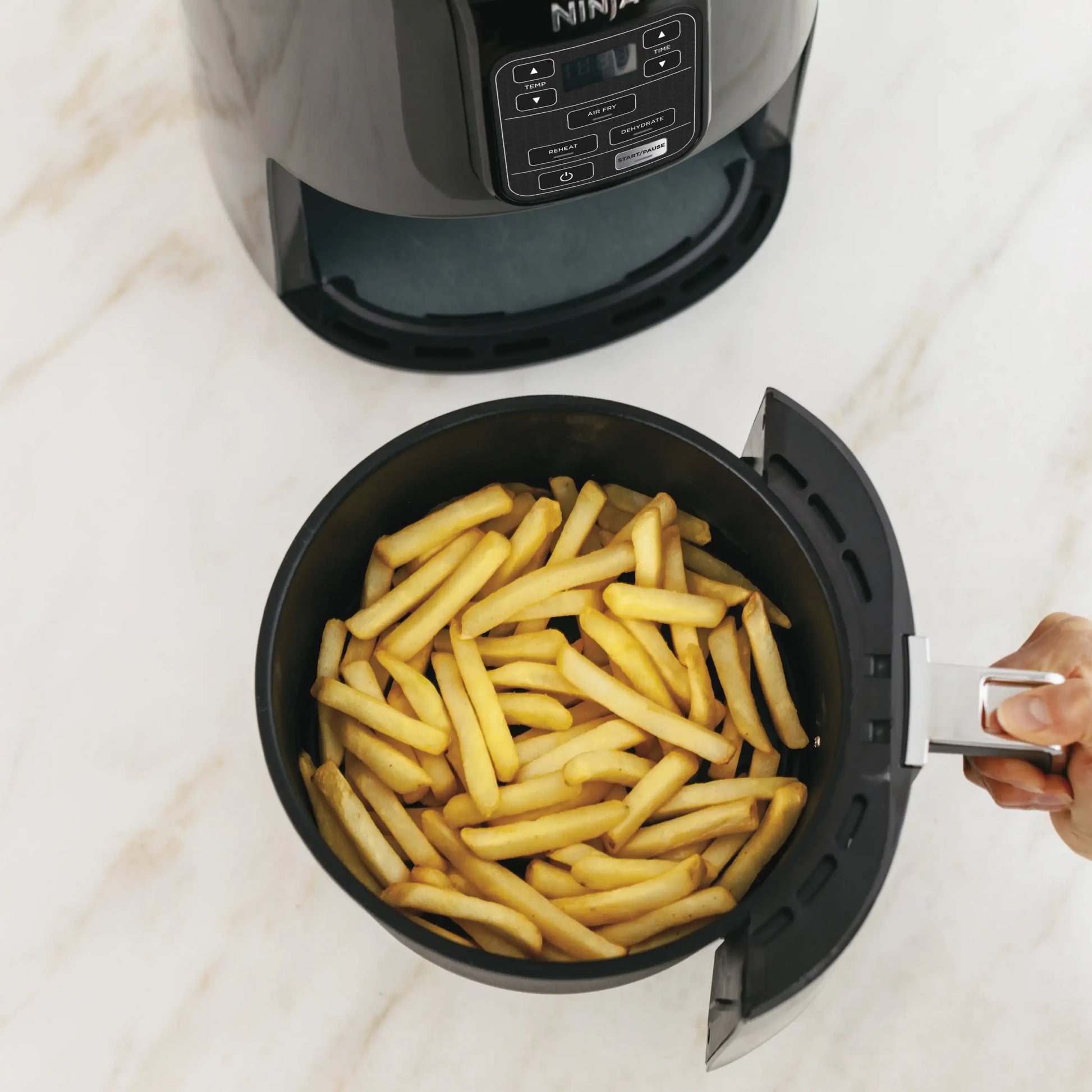 4-QT Air Fryer with Ceramic-Coated Nonstick Basket Crisper Plate