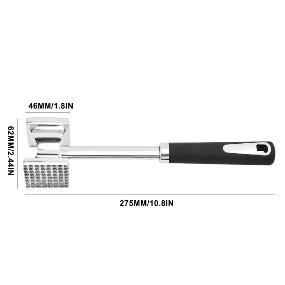 Loose Meat Hammer Double-Sided Checkered Beef Tenderizer Stainless Steel Loose Tenderizers Portable Meat Beat Kitchen Gadgets