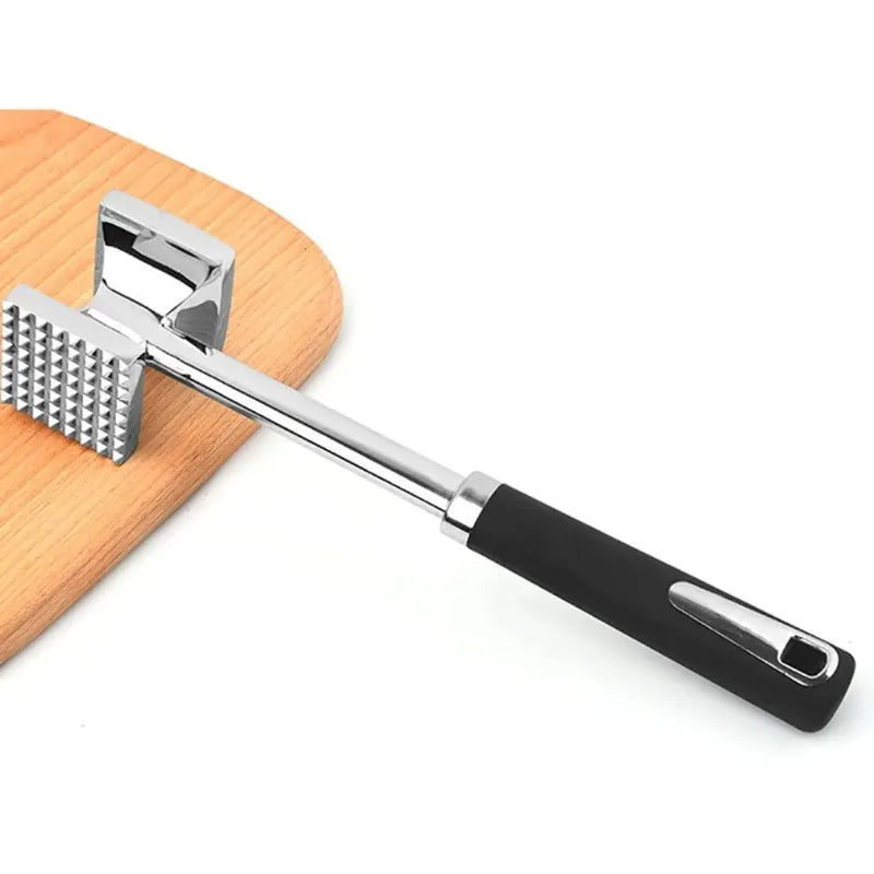 Loose Meat Hammer Double-Sided Checkered Beef Tenderizer Stainless Steel Loose Tenderizers Portable Meat Beat Kitchen Gadgets