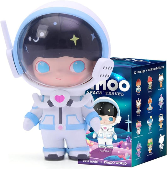 DIMOO Space Travel Series 3PC Blind Box Action Figure Toy Box Bulk Popular Collectible Random Art Toy Hot Toys Cute Figure Creative Gift, for Christmas Birthday Party Holiday