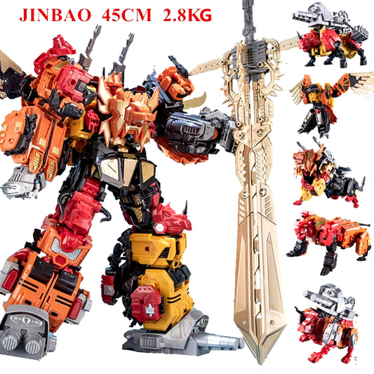 IN STOCK JINBAO NBK 6 in 1 Repaint Devastator Toys Boy Robot Car KO G1 Engineering Trucks Model Anime Action Figure Kid